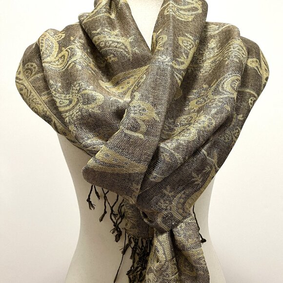 Women's Double-Side Pashmina Shawl/Scarf Wrap - Picture 2 of 4